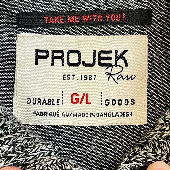 Projek Raw Men’s Full Zip Grey Sweater Large - Picture 8 of 11